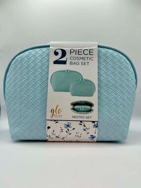Glo Tech 2 Piece Cosmetic Bag Set Travel Makeup Toiletry Case - NWT